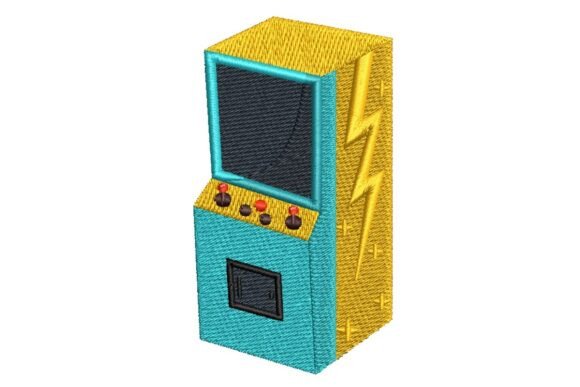 Retro Arcade Machine: A Nostalgic Holiday Embroidery Hit